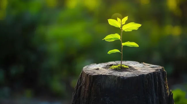 Neues Leben aus altem Baumstumpf