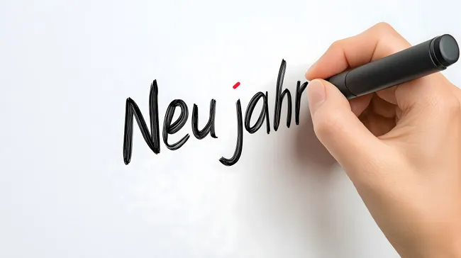 Neujahrsbotschaft in moderner Handschrift