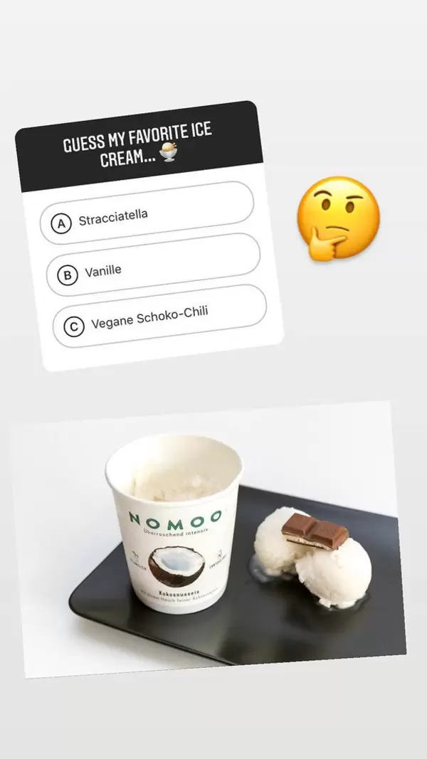 New Instagram Feature: Quiz for followers to guess the favorite ice cream