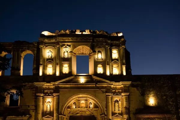 Nicely iluminated church ruins  Flip 2019