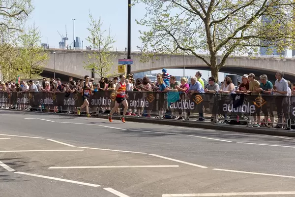 Nicolas Besson and Tom Aldred at London Marathon 2018