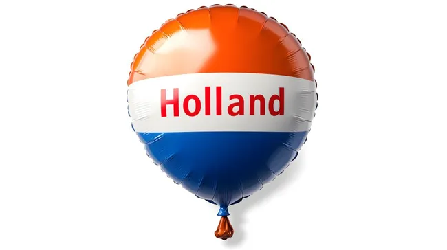Niederländischer Nationalstolz: orangefarbener Luftballon