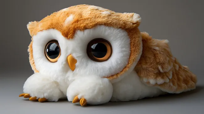Niedliche Plüscheule mit großen Augen