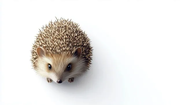 Niedlicher Igel auf weißem Hintergrund