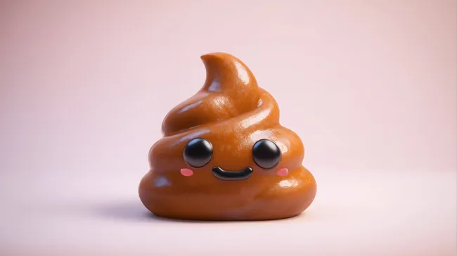 Niedlicher Kawaii-Kothaufen mit Gesichtsausdruck