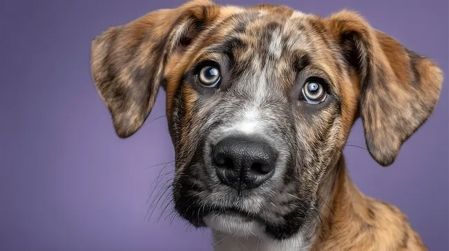 Niedlicher Mischlingshund mit großen Augen