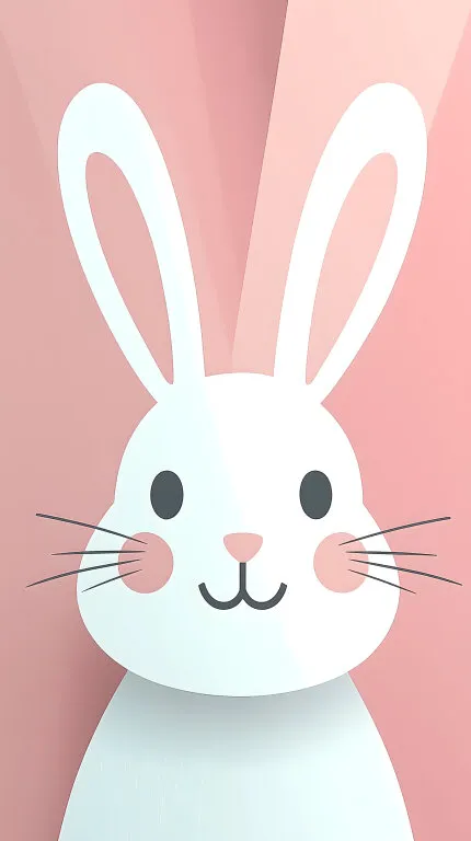 Niedlicher Osterhase in Rosa-Tönen