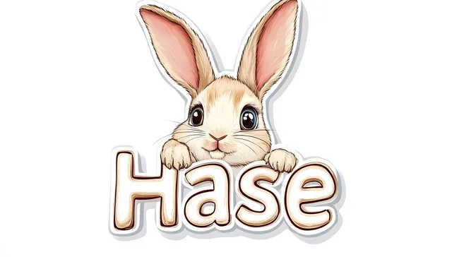 Niedlicher Osterhase mit neugierigem Blick