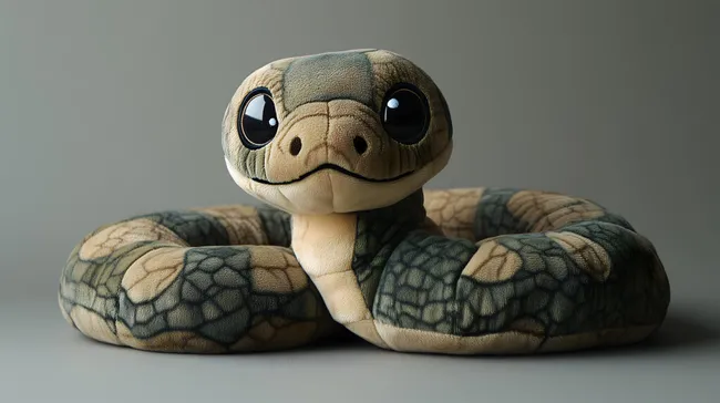 Niedlicher Plüschtierdrache mit großen Augen