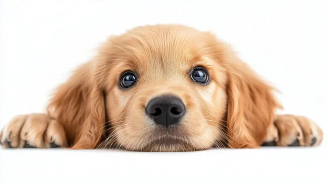 Niedlicher Welpe des Golden Retriever-Hundes