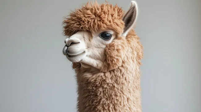 Niedliches Alpaka mit schmeichelndem Blick