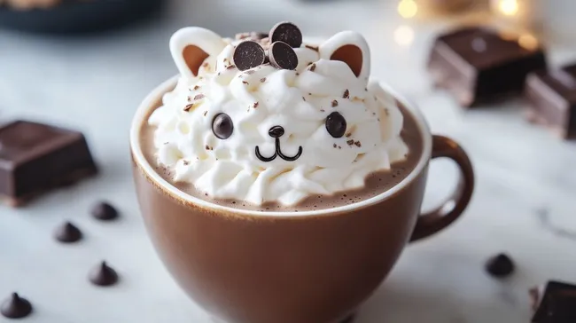 Niedliches Kaffeehäferl mit Schokodekor