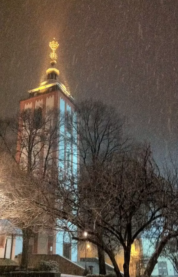 Nikolaikirche in Siegen im Schnee