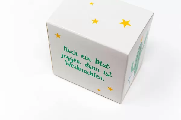 Noch einmal Joggen dann ist Weihnachten - einer der Sprüche auf den Türchen den Foodist Active Adventskalender