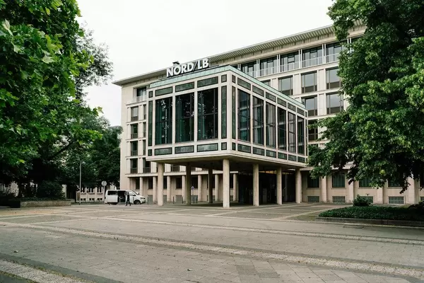 Norddeutsche Landesbank (NORD LB) building entrance in Hannover, Germany