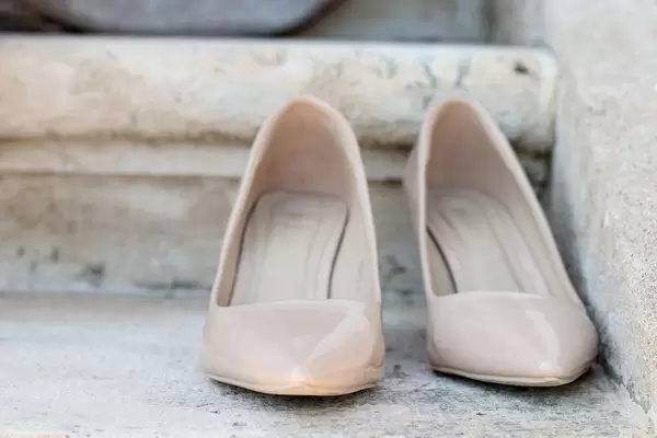 Nude high heel shoes