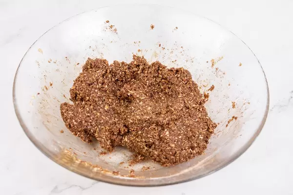 Oatmeal with Almonds and Cocoa mixture for energy balls