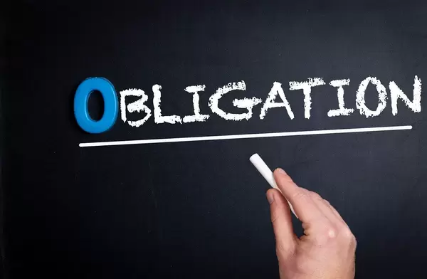 Obligation text on blackboard