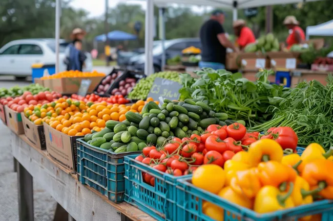 Obst- und Gemüsemarkt im Freien