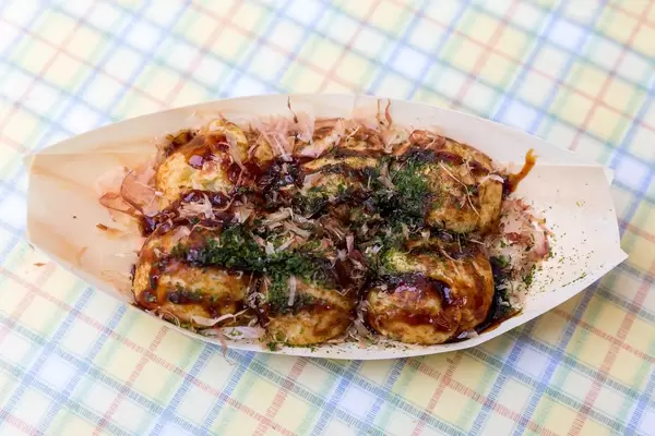 Octopus Balls with Sauce and fish