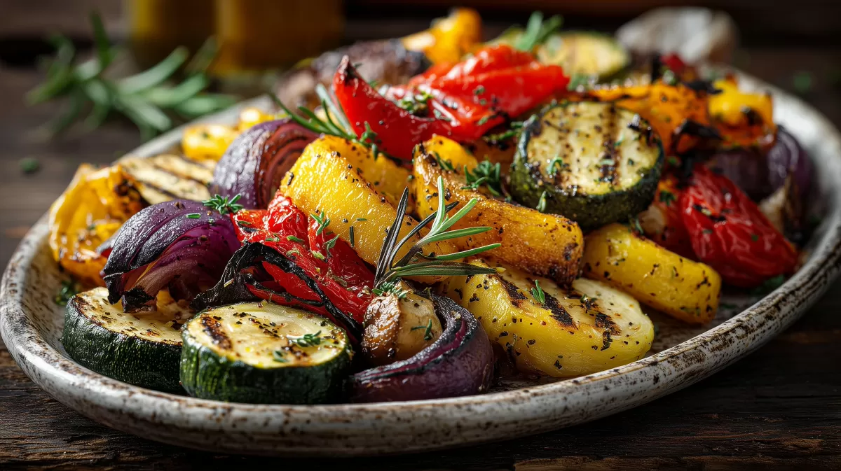 Ofengemüse mit Zucchini, Paprika und Rosmarin