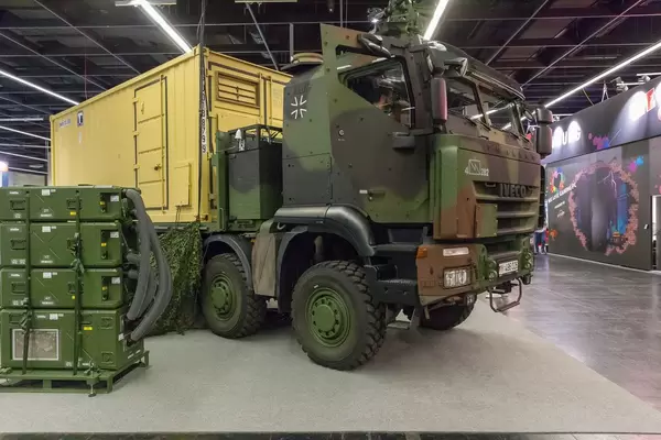 Off-road military truck  IVECO Trakker in camouflage