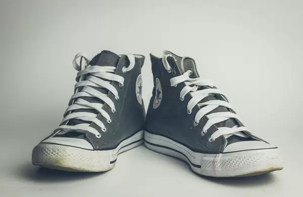 Old and worn pair of sneakers