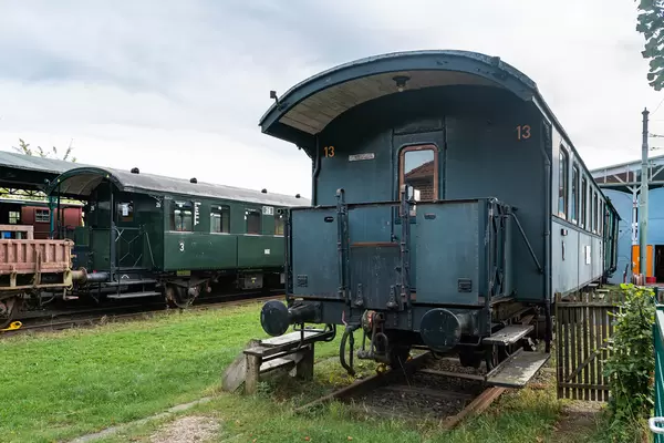 Old German train carriage number 13 – back view