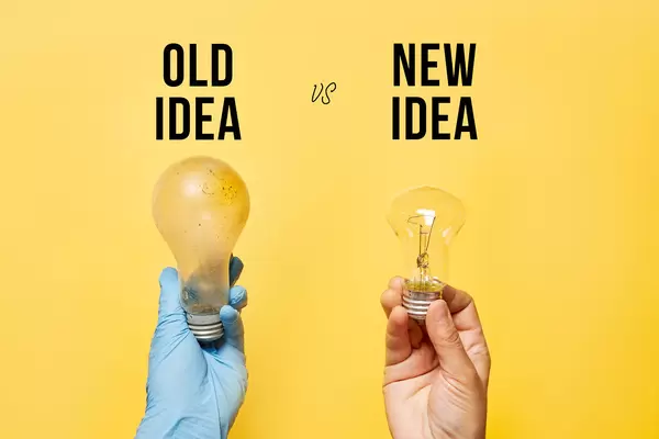 Old idea vs New idea concept