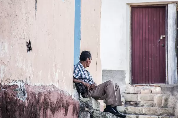 Old Man Watching the Streets