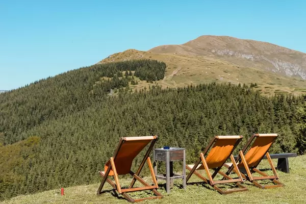 Old Mountain - "Babin Zub", Serbia, Chairs on the Field With Beautiful View