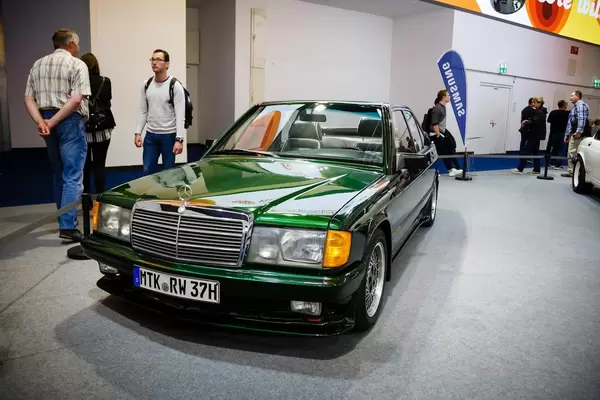 Oldtimer SGS St. Tropez Mercedes-Benz 190E  auf der Ausstellung "Die Wilden 70er" bei der IAA 2017