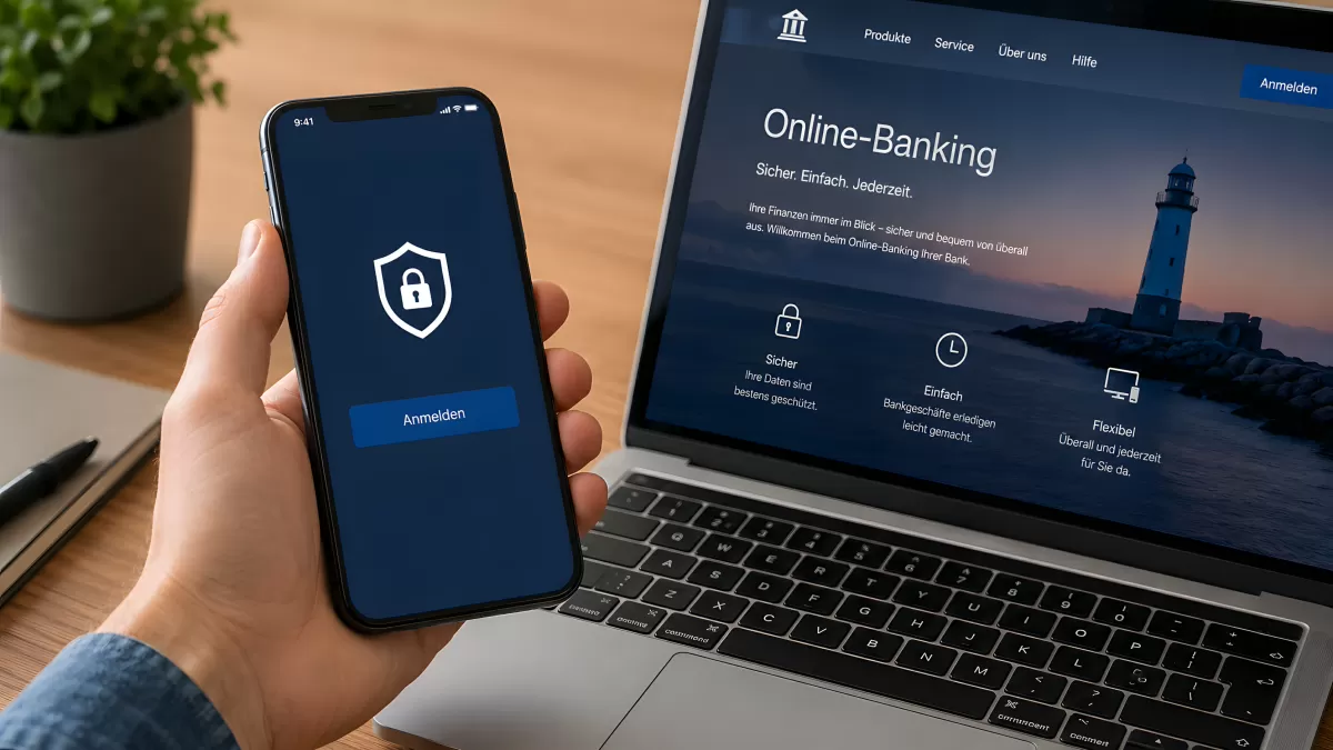 Online-Banking auf Smartphone und Laptop gleichzeitig