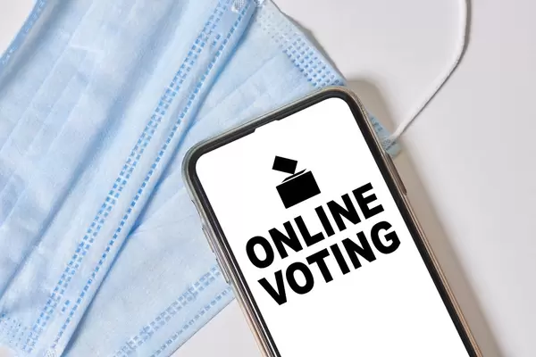Online voting and face masks