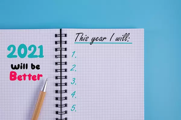 Open notebook with 2021 will be better text