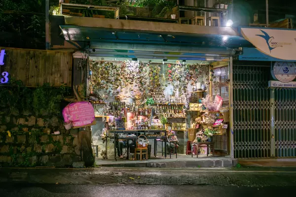 Open Storefront of Shop selling Organic Tea, Soaps and Oils