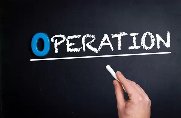 Operation text on blackboard