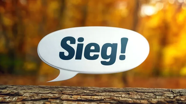 Optimistische Sprechblase auf Holzhintergrund