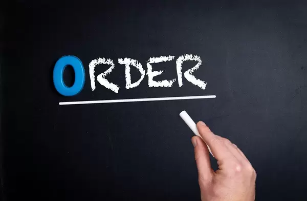 Order text on blackboard