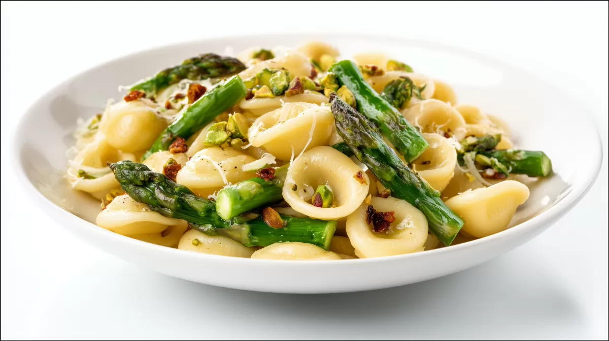 Orecchiette mit Spargel und Pistazien photore