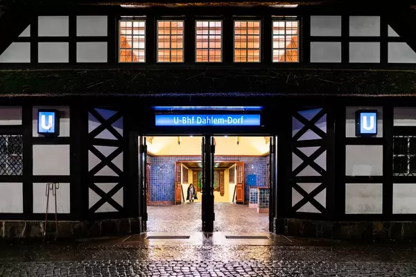 Ornamented entrance to U-Bahn station Dahlem-Dorf
