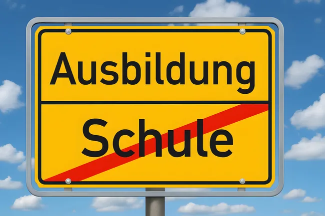 Ortstafel zur Ausbildungsförderung und Schulen