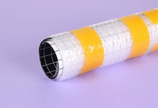 Package packed in bubble wrap