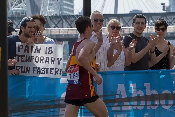 Pain is temporary run faster - London Marathon 2018