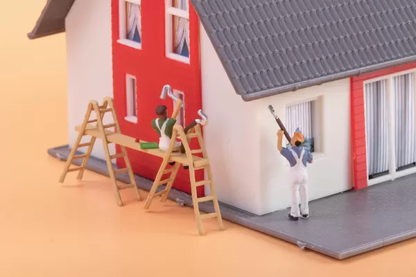 Painting a house