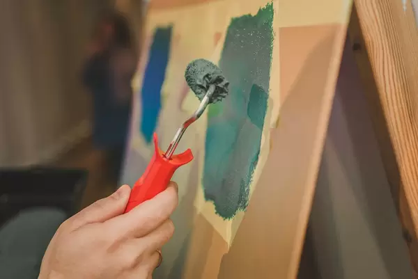 Painting Brush On Paper