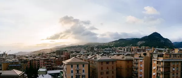 Panorama of Genova suburbs / Panorama von Genova Vororten