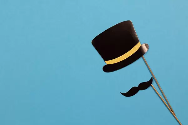 Paper hat and mustache