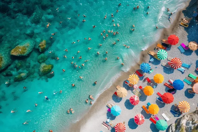 Paradiesischer Sommerurlaubsstrand