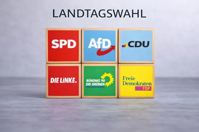 Parteisymbole zur Landtagswahl in Deutschland